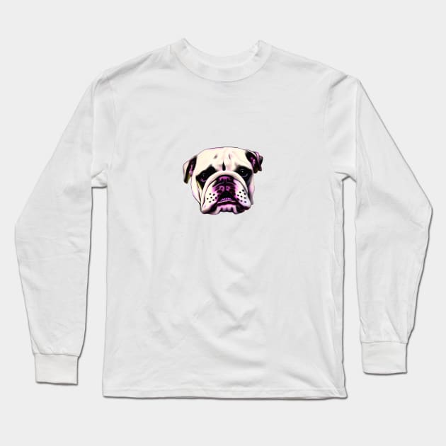 Realistic Bulldog #2 Long Sleeve T-Shirt by bulldogr